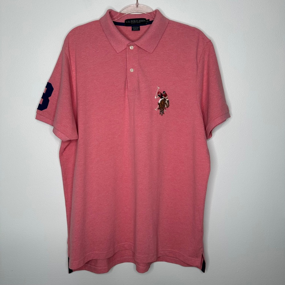 Polo Short Sleeve Shirt Embroidered‎ Pony Logo Size XL